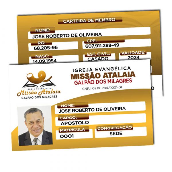 25 CARTEIRINHAS PERSONALIZADAS  - 4x4