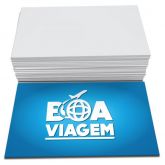 100 Cartões - 48x88mm Couchê - 250g - 4x0 Sem Verniz Produçã